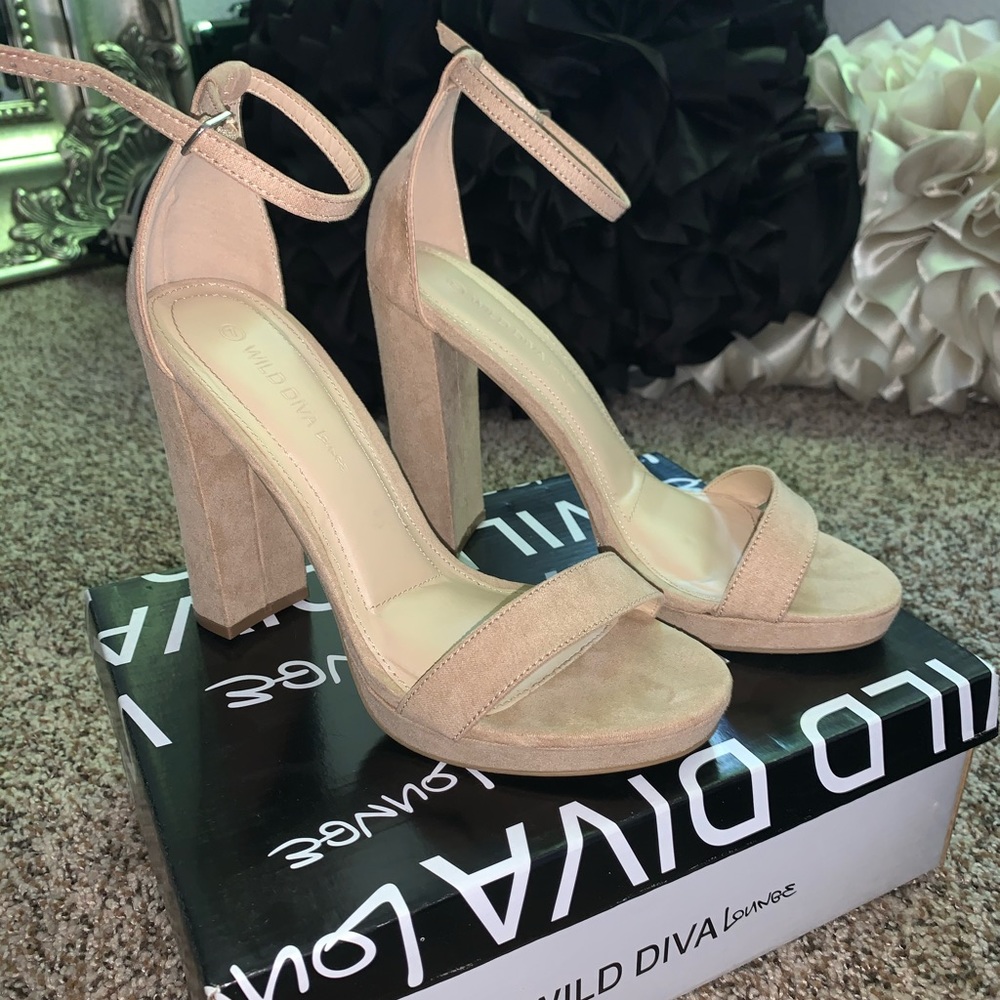 Cream Suede Heels